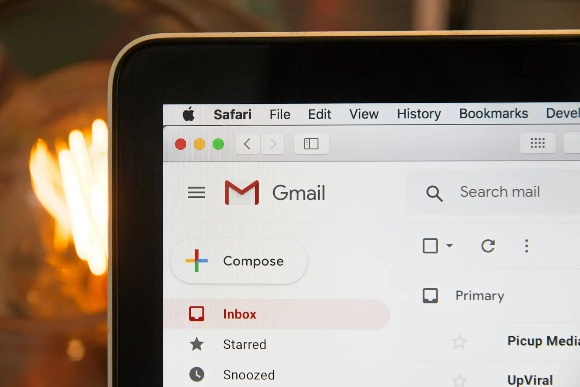 Screenshot of an email inbox kept organized with prompt replies